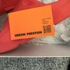 HERON PRESTON Orange Eco Molded Slides - Rubber slip-on sandals in orange